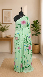 Light Green Soft Cotton Saree