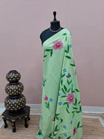 Light Green Soft Cotton Saree