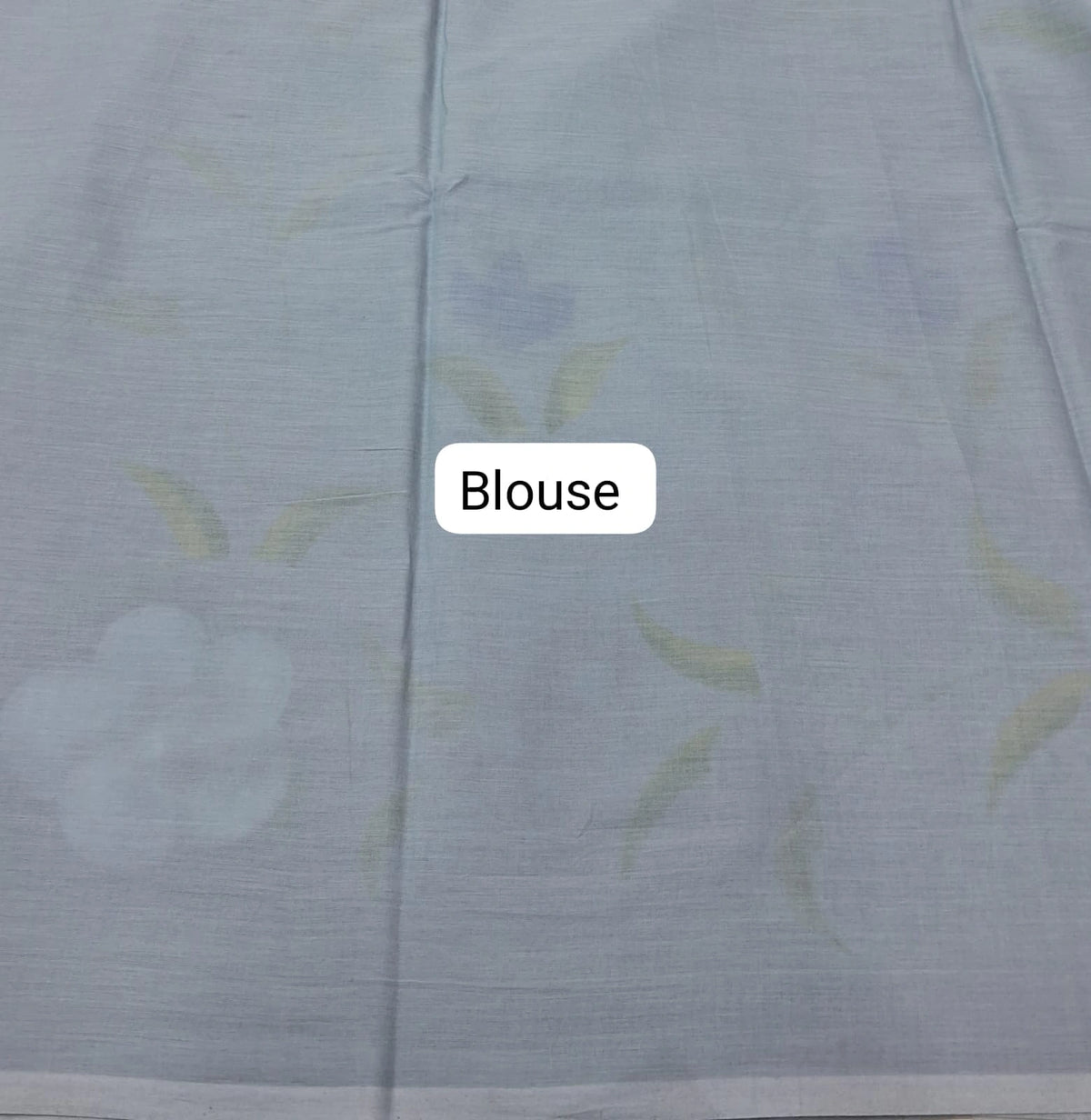 Graceful Slate Blue Soft Cotton Saree Blouse