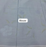 Graceful Slate Blue Soft Cotton Saree Blouse