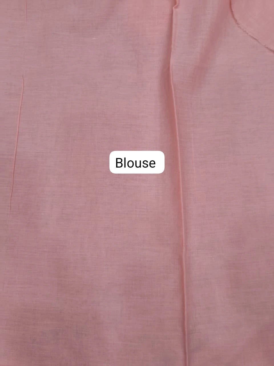Elegant Peach Soft Cotton Saree Blouse