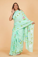 Mint Green Soft Cotton Saree