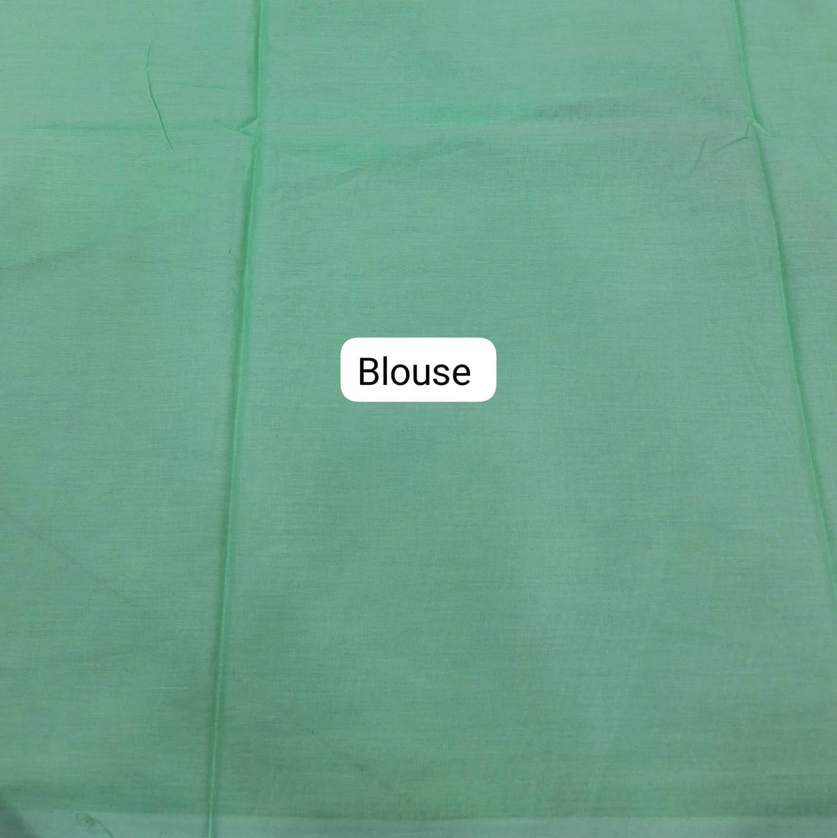 Mint Green Soft Cotton Saree Blouse