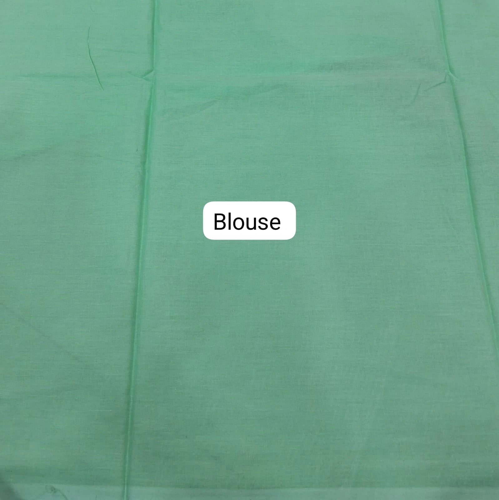 Mint Green Soft Cotton Saree Blouse
