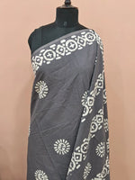 Elephant Grey Soft Cotton Saree  