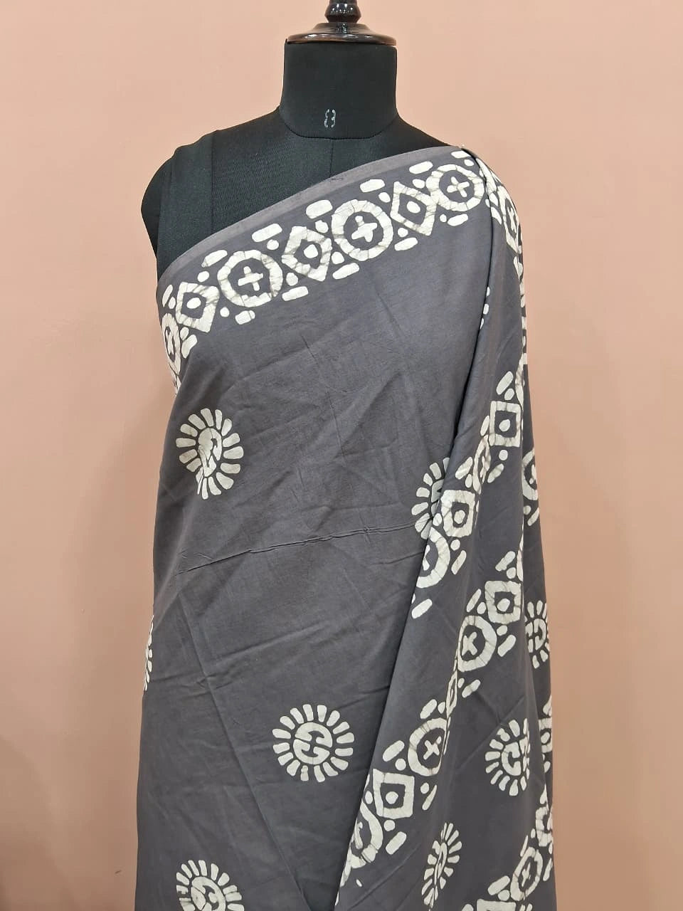 Elephant Grey Soft Cotton Saree  