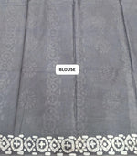 Elephant Grey Soft Cotton Saree blouse