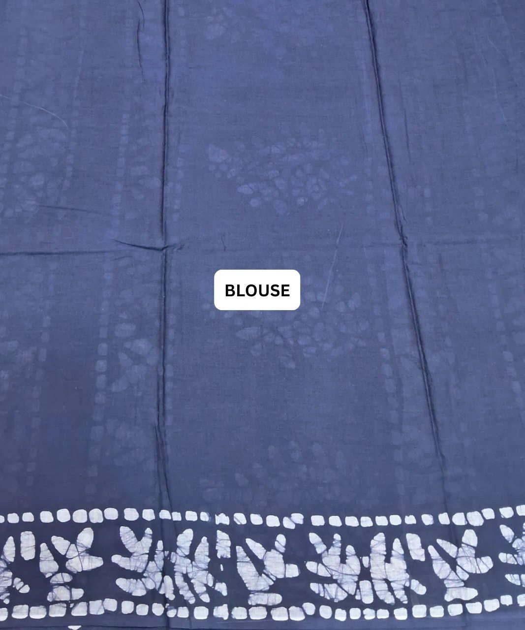 Navy Blue Soft Cotton Saree blouse