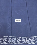 Navy Blue Soft Cotton Saree blouse