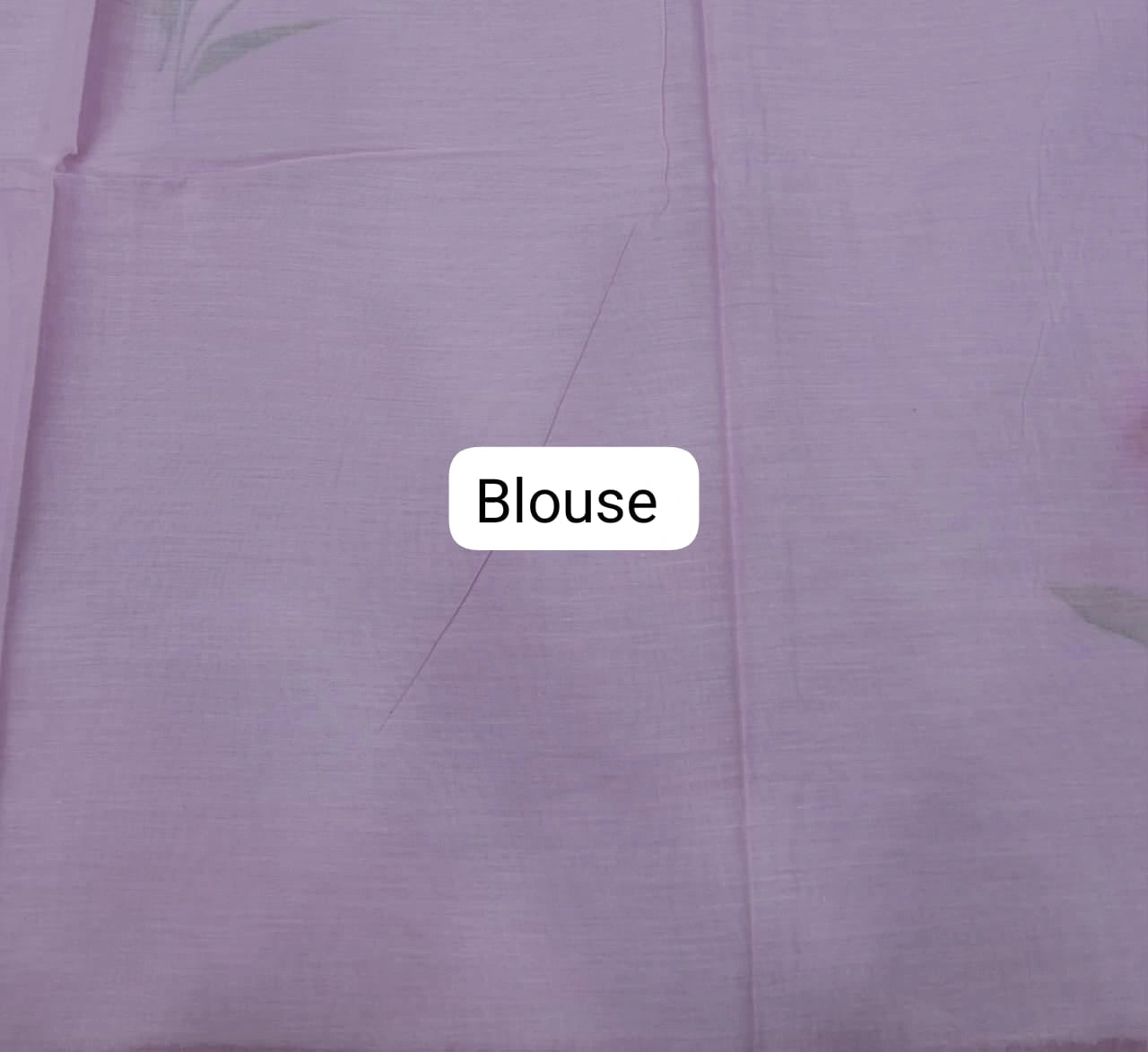 Elegant blush pink soft cotton saree Blouse