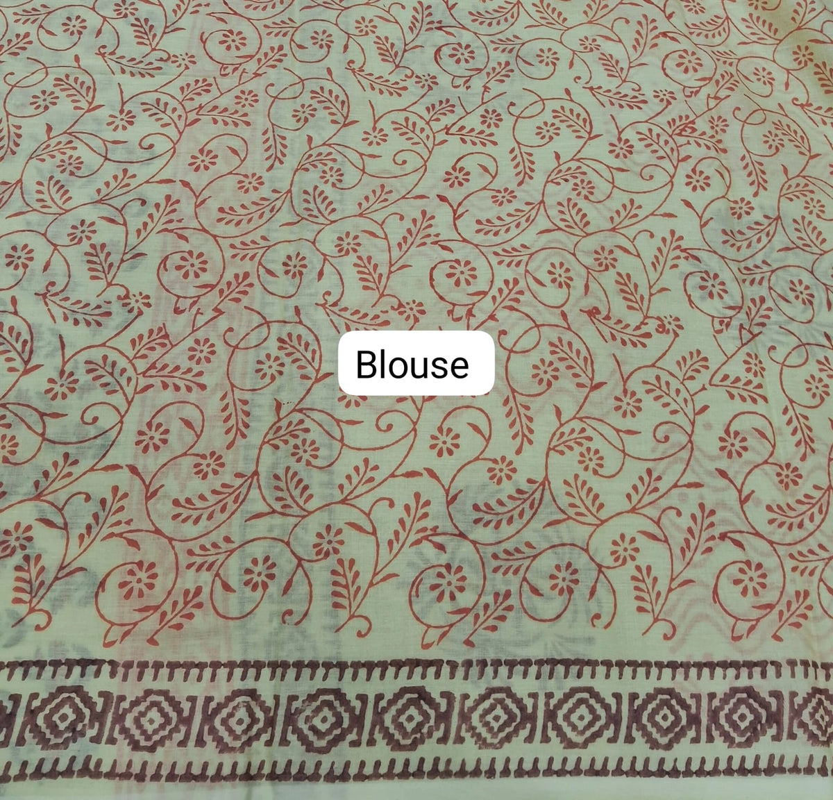 Light yellow Pure soft cotton saree Blouse
