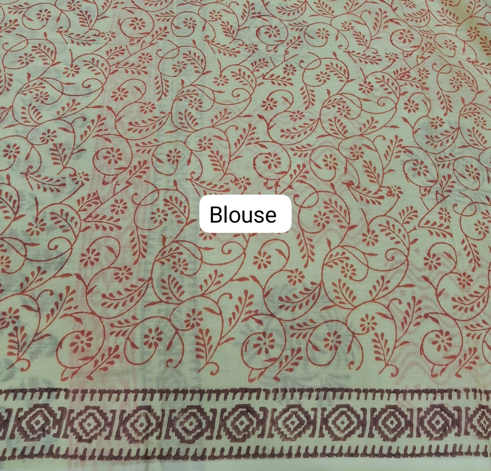 Light yellow Pure soft cotton saree Blouse