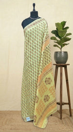Light yellow Pure soft cotton saree