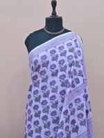 Light lavender Pure soft cotton saree 1