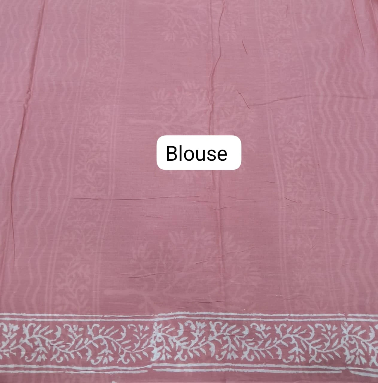 Taupe brown soft cotton saree Blouse