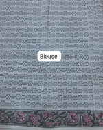 Metal Grey soft cotton saree Blouse