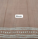 A beige soft cotton saree Blouse