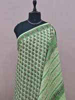 Pista green soft cotton saree 1