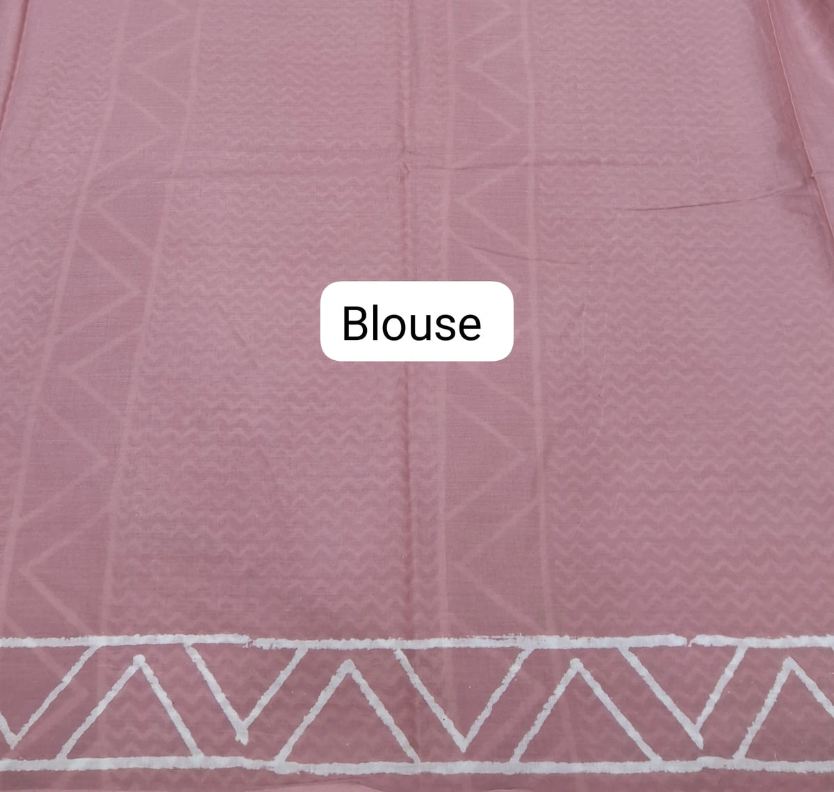 Traditional taupe brown soft cotton saree Blouse
