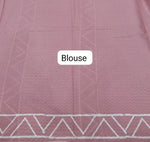 Traditional taupe brown soft cotton saree Blouse