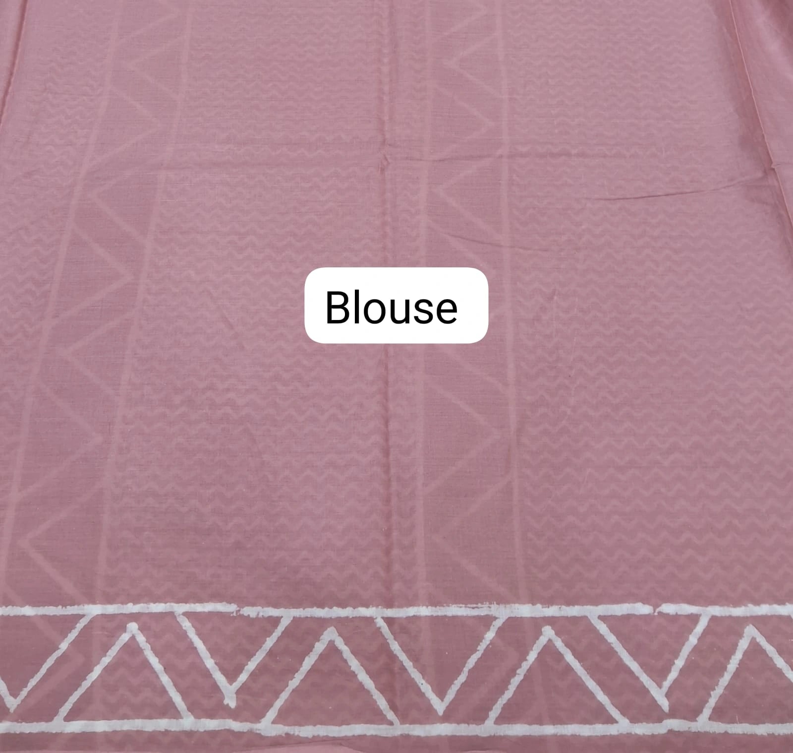 Traditional taupe brown soft cotton saree Blouse