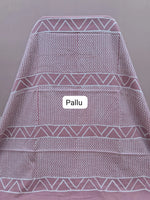 Traditional taupe brown soft cotton saree pallu