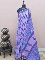 Elegant Lavender soft cotton saree