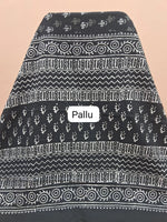 Elegant black soft cotton saree Blouse