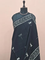 Traditional Black soft cotton saree 1