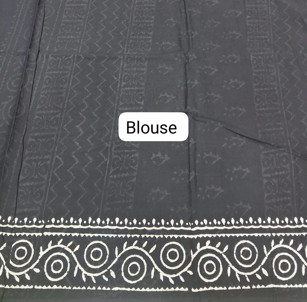 Traditional Black soft cotton saree Blouse