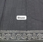 Traditional Black soft cotton saree Blouse
