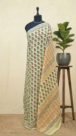 Elegant Light Yellow Cotton Saree