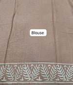Brown soft cotton saree Blouse