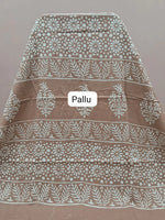 Brown soft cotton saree pallu