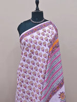 A graceful baby pink soft cotton saree 1