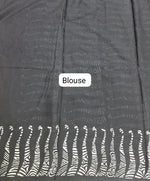 Pure Black soft cotton saree Blouse