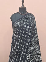 A graceful black soft cotton saree 1