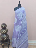Light lavender Pure soft cotton saree 