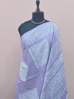 Light lavender Pure soft cotton saree 1