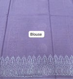 Light lavender Pure soft cotton saree  Blouse