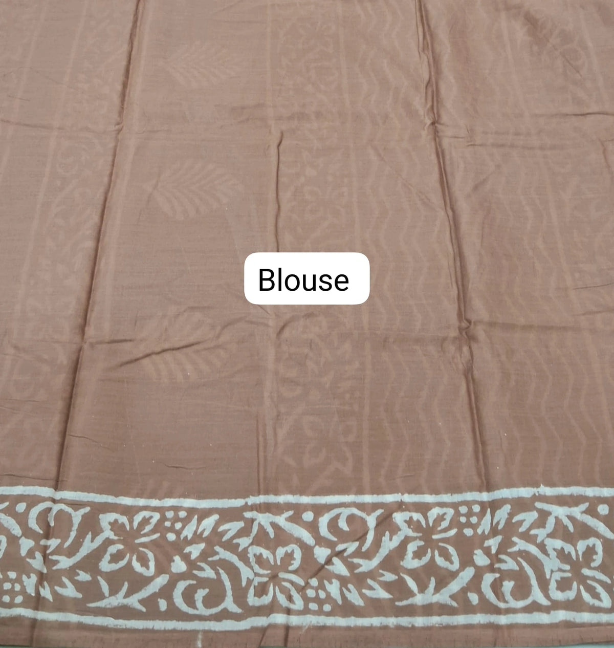 Brown soft cotton saree Blouse