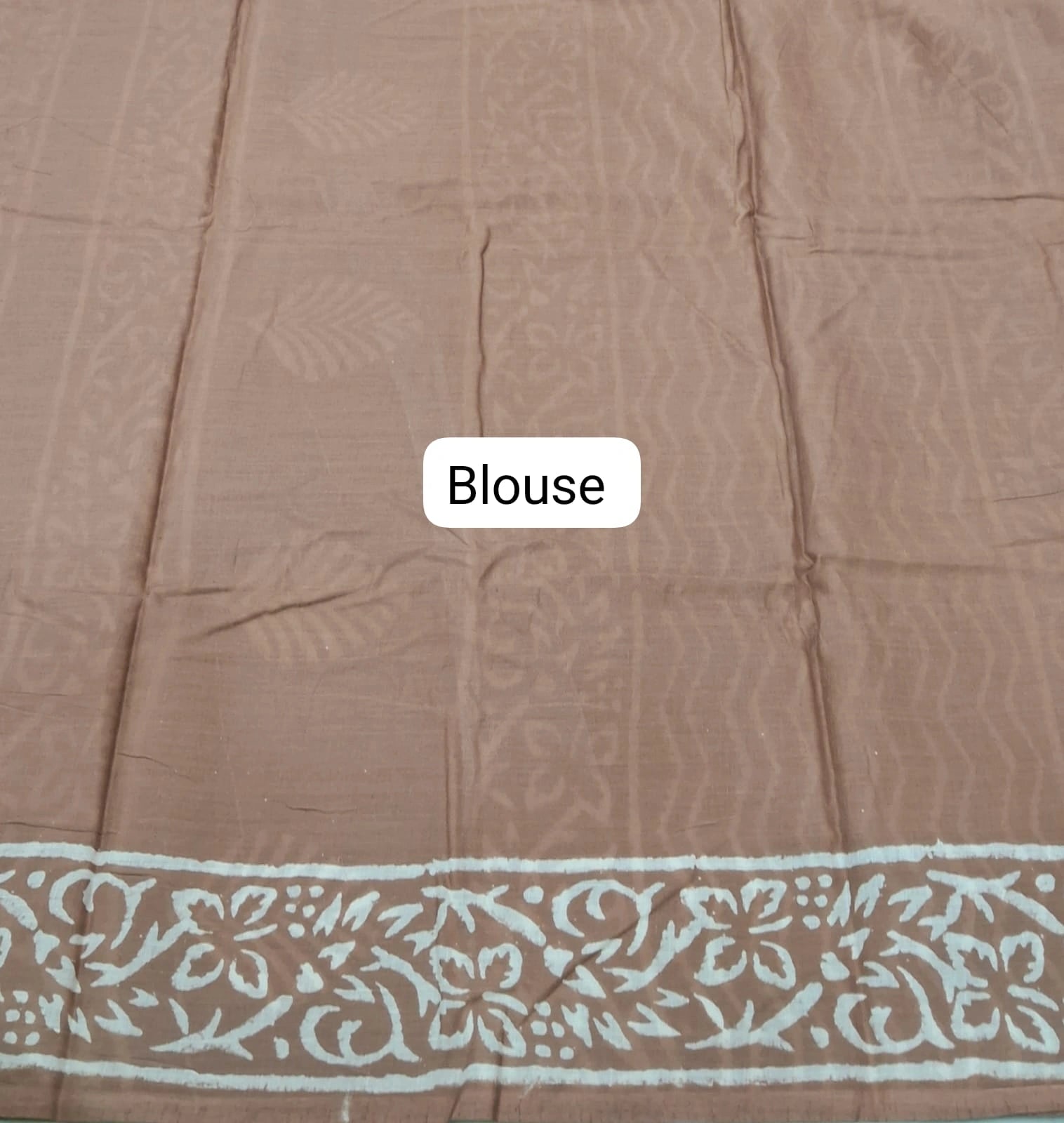 Brown soft cotton saree Blouse