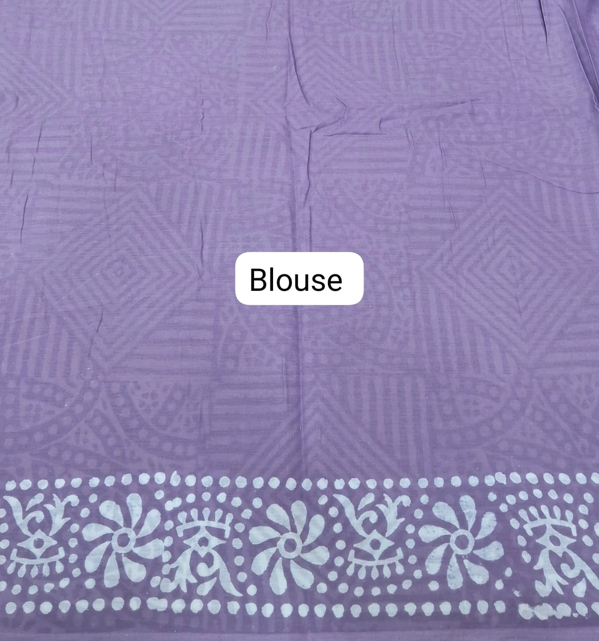 Elegant Light lavender soft cotton saree Blouse