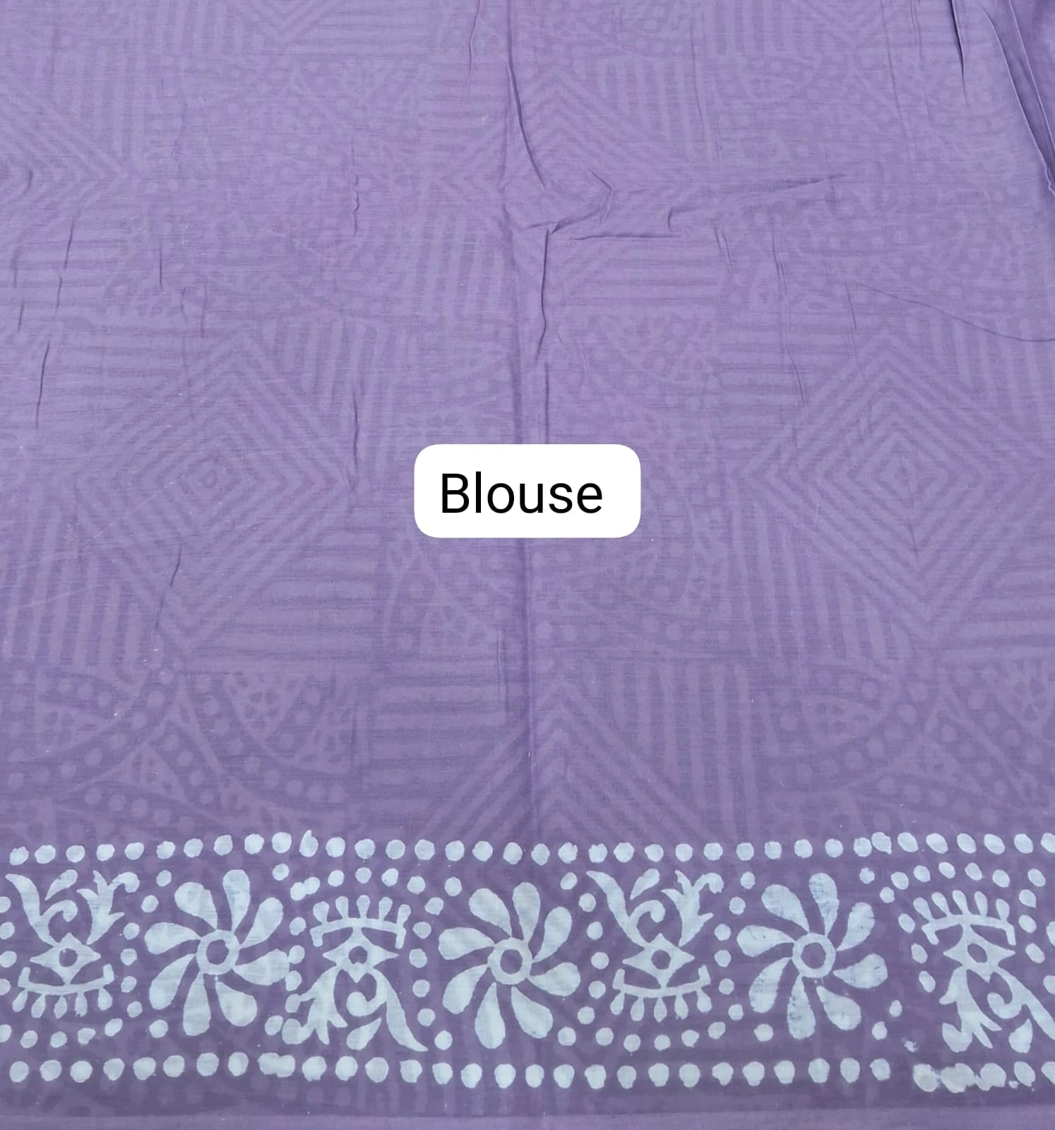 Elegant Light lavender soft cotton saree Blouse