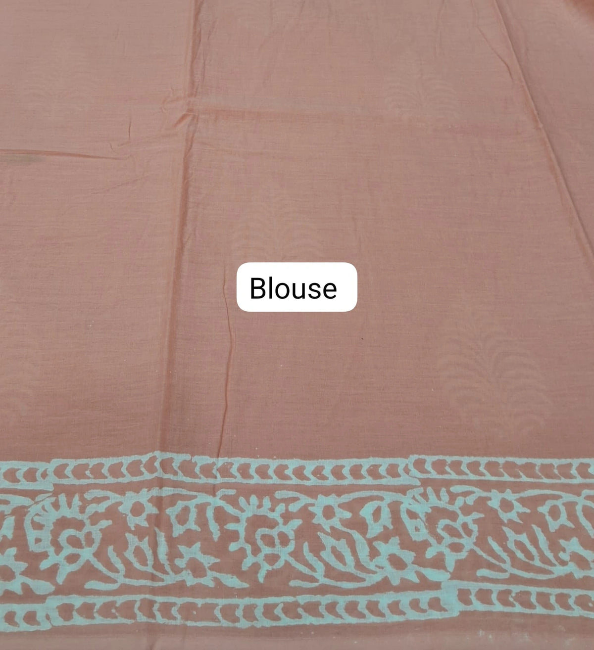 Light orange soft cotton saree Blouse