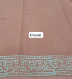 Light orange soft cotton saree Blouse