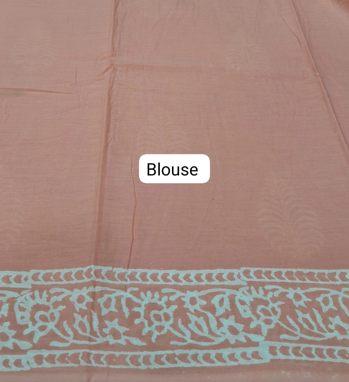 Light orange soft cotton saree Blouse