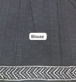 Elegant Pure black soft cotton saree blouse