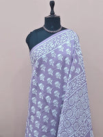 Traditional Lavender soft cotton saree 1