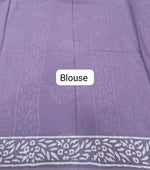 Traditional Lavender soft cotton saree Blouse
